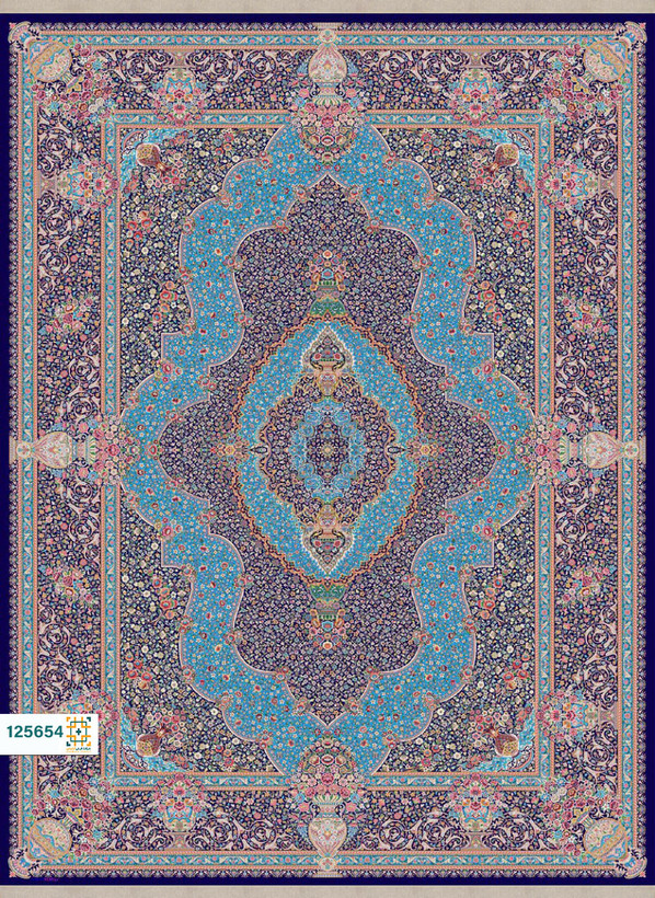 فرش ابریشم دستباف گونه دربار کد 125654