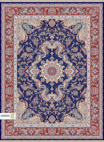 فرش ابریشم دستباف گونه دربار کد 125554