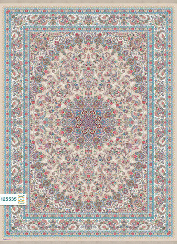 فرش ابریشم دستباف گونه دربار کد 125535