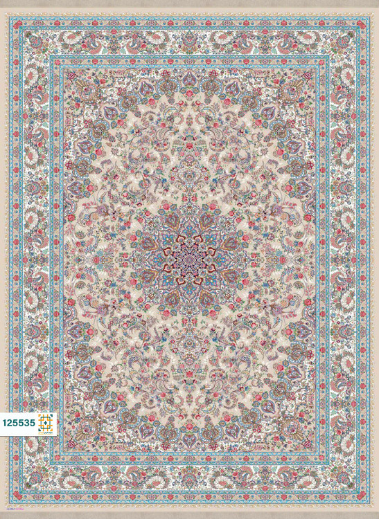 فرش ابریشم دستباف گونه دربار کد 125535