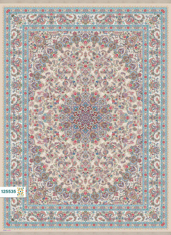 فرش ابریشم دستباف گونه دربار کد 125535