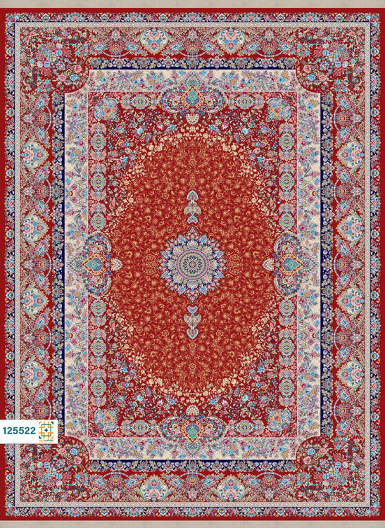فرش ابریشم دستباف گونه دربار کد 125522