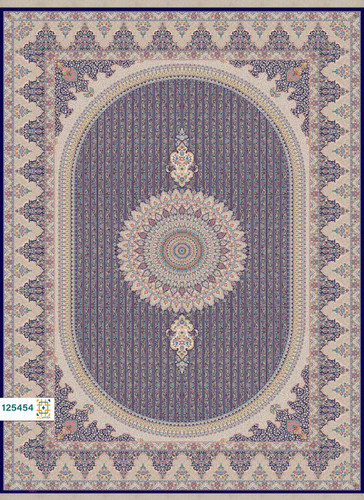 فرش ابریشم دستباف گونه دربار کد 125454