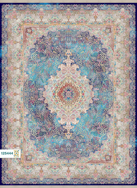 فرش ابریشم دستباف گونه دربار کد 125444