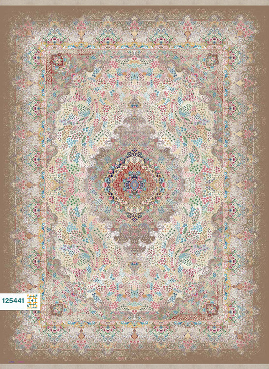 فرش ابریشم دستباف گونه دربار کد 125441