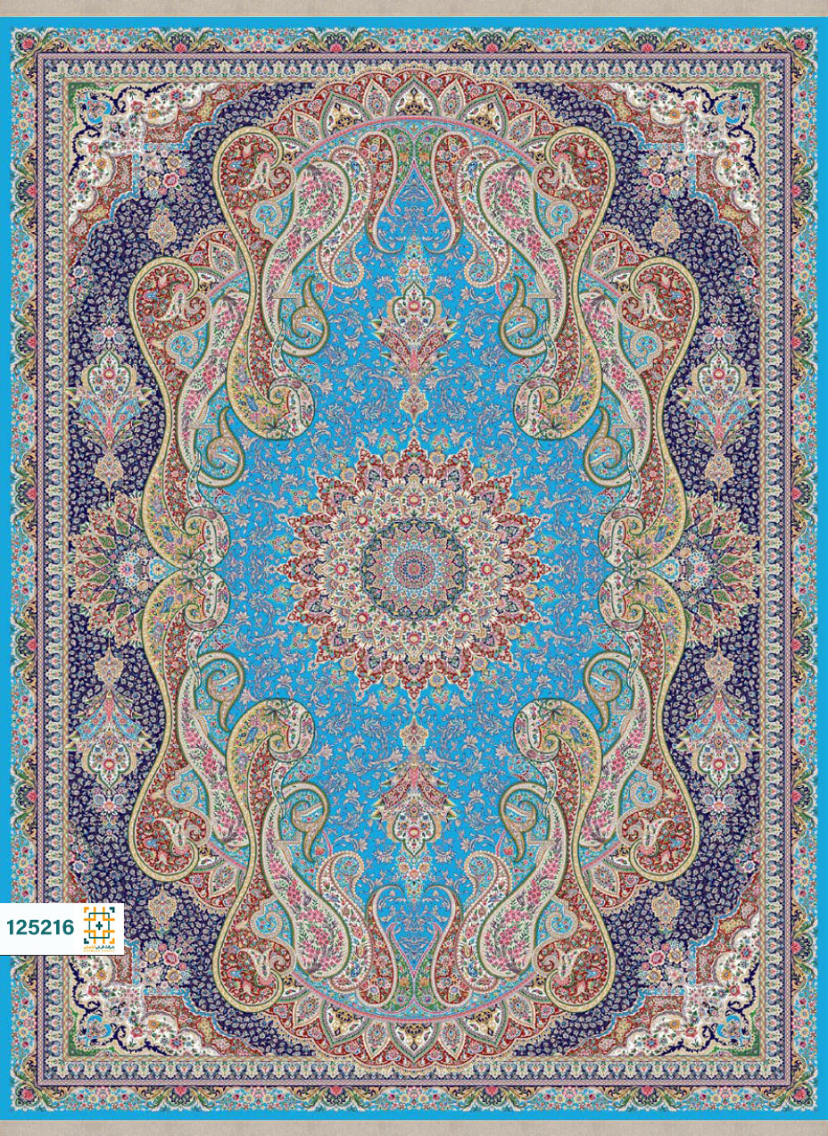فرش ابریشم دستباف گونه دربار کد 125216