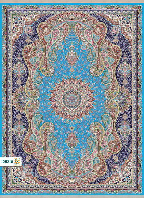 فرش ابریشم دستباف گونه دربار کد 125216