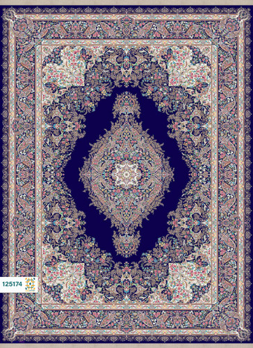 فرش ابریشم دستباف گونه دربار کد 125174