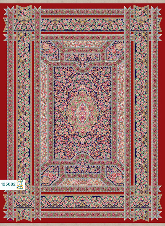 فرش ابریشم دستباف گونه دربار کد 125082