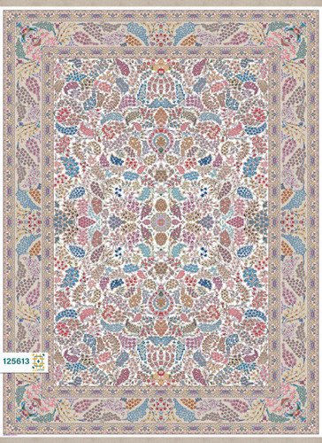 فرش ابریشم دستباف گونه دربار کد 125613