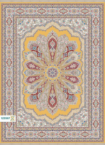 فرش ابریشم دستباف گونه دربار کد 125567