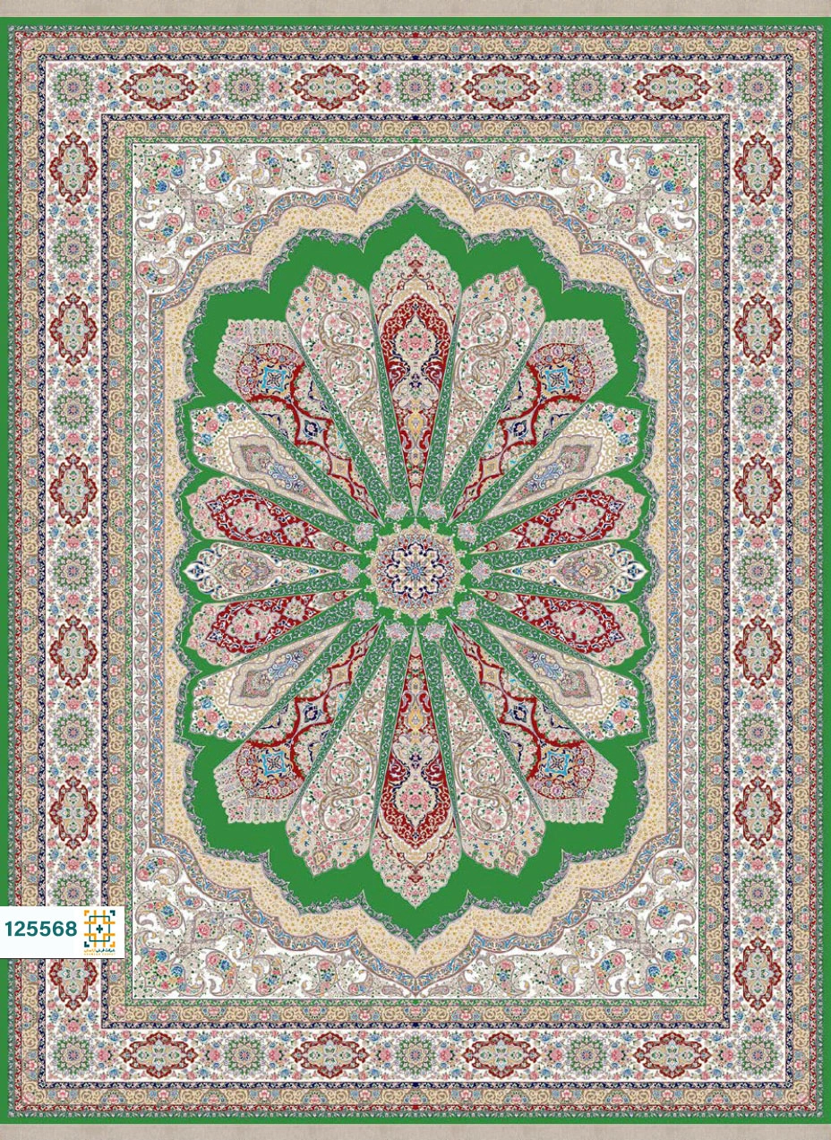 فرش ابریشم دستباف گونه دربار کد 125567