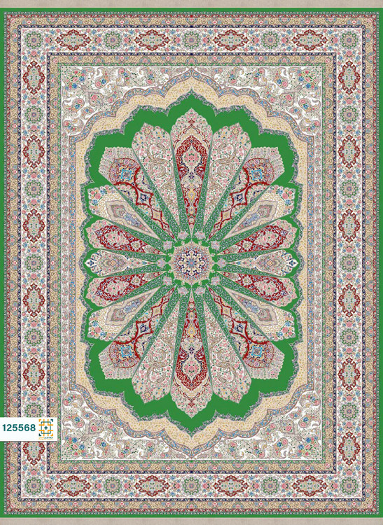 فرش ابریشم دستباف گونه دربار کد 125567