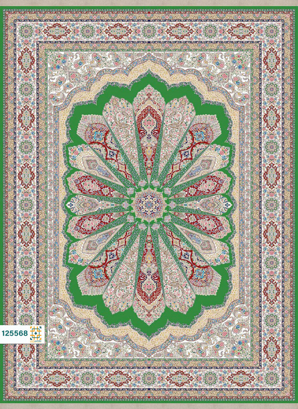 فرش ابریشم دستباف گونه دربار کد 125567