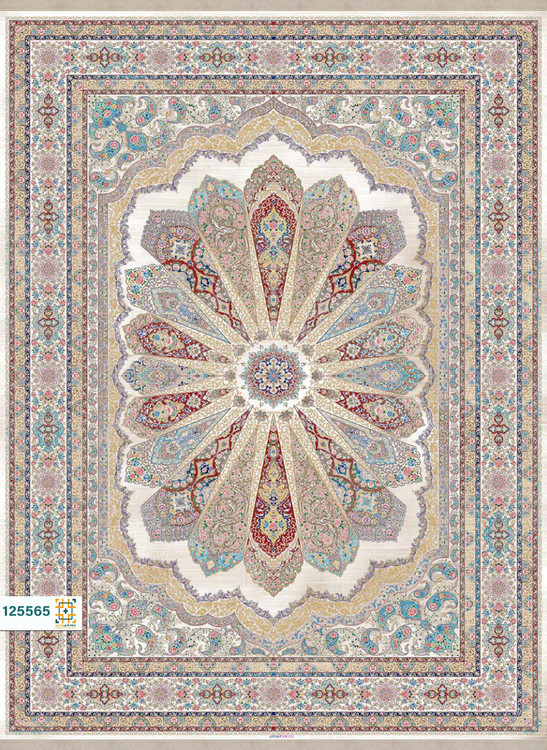 فرش ابریشم دستباف گونه دربار کد 125567