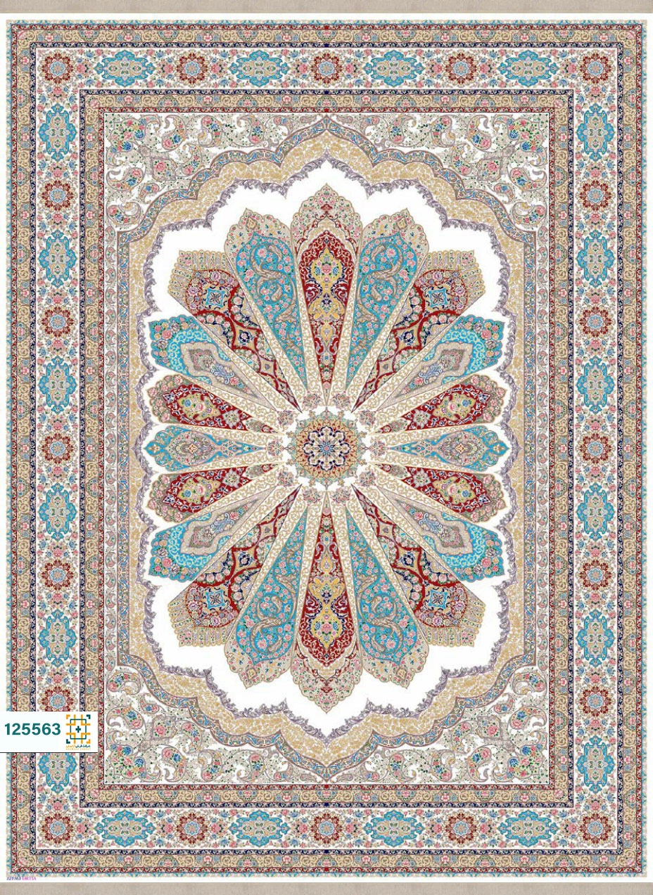 فرش ابریشم دستباف گونه دربار کد 125567