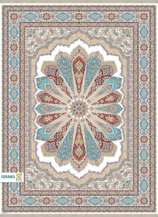 فرش ابریشم دستباف گونه دربار کد 125567