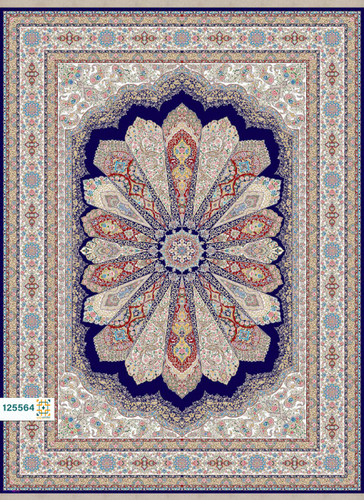 فرش ابریشم دستباف گونه دربار کد 125564