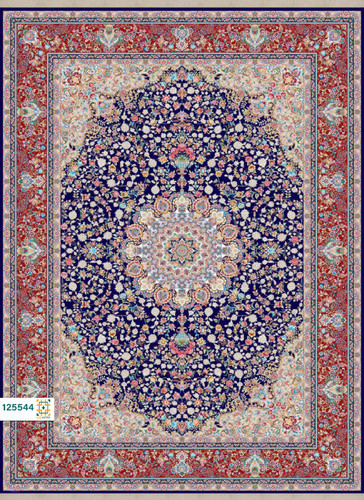 فرش ابریشم دستباف گونه دربار کد 125544