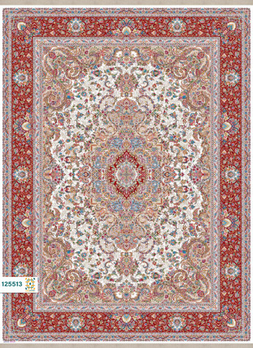 فرش ابریشم دستباف گونه دربار کد 125513