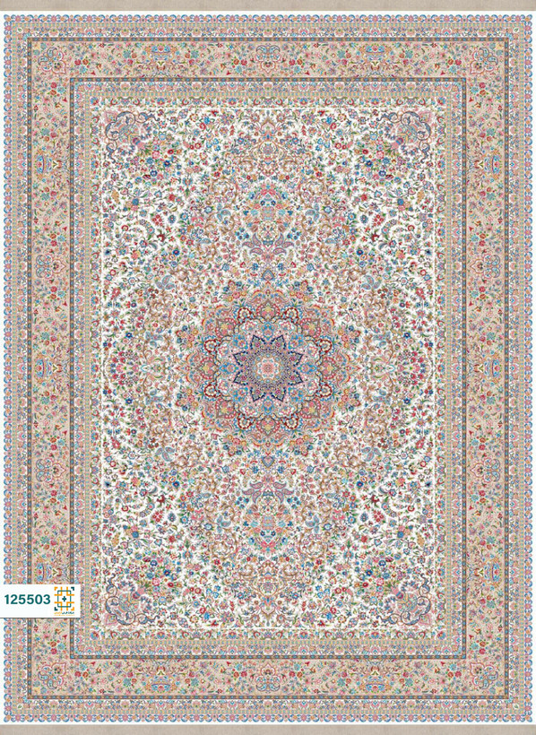 فرش ابریشم دستباف گونه دربار کد 125503