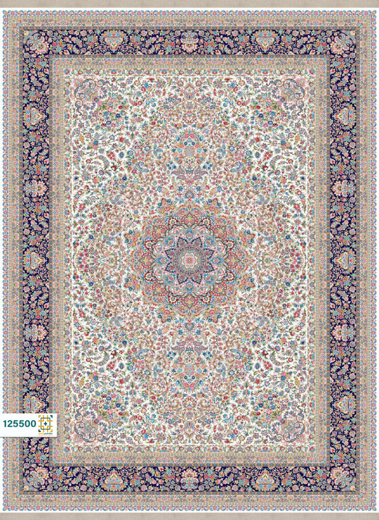 فرش ابریشم دستباف گونه دربار کد 125503