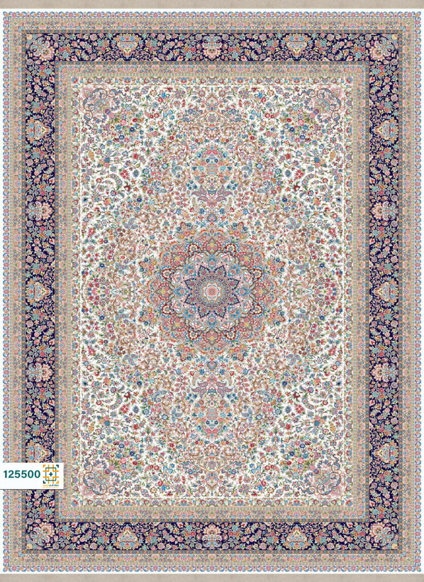 فرش ابریشم دستباف گونه دربار کد 125503