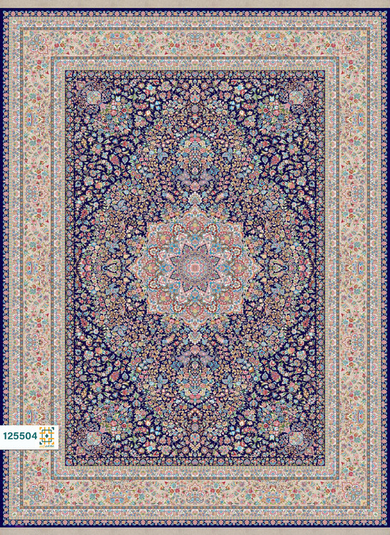 فرش ابریشم دستباف گونه دربار کد 125503