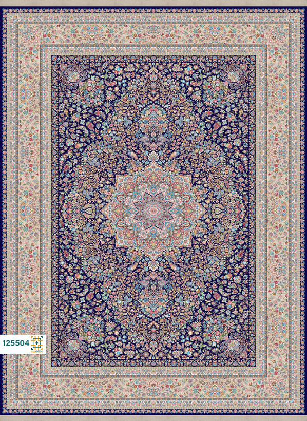 فرش ابریشم دستباف گونه دربار کد 125503