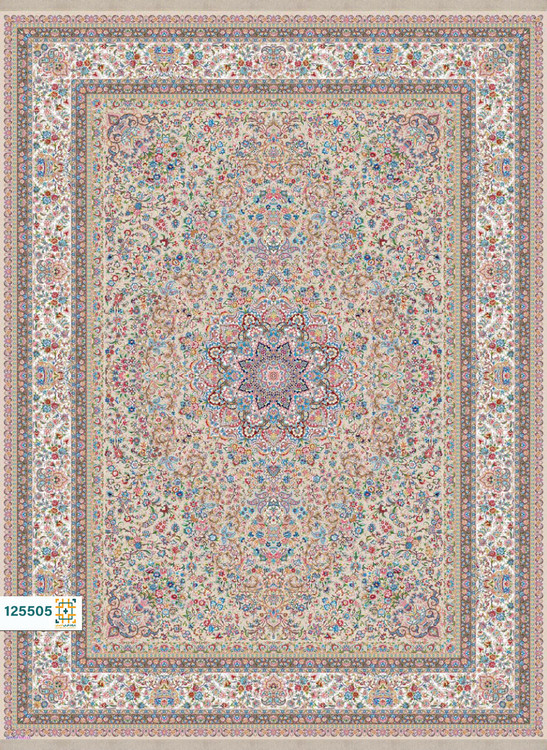 فرش ابریشم دستباف گونه دربار کد 125503