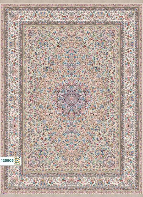 فرش ابریشم دستباف گونه دربار کد 125503