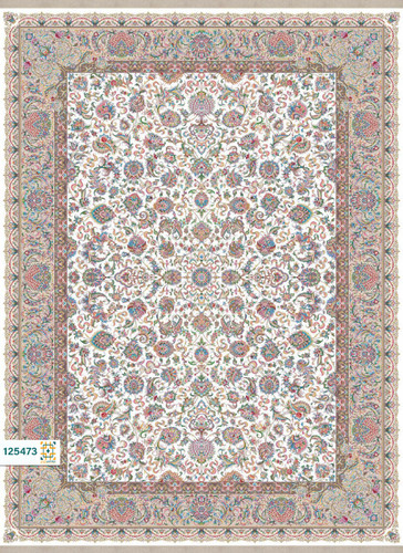 فرش ابریشم دستباف گونه دربار کد 125473