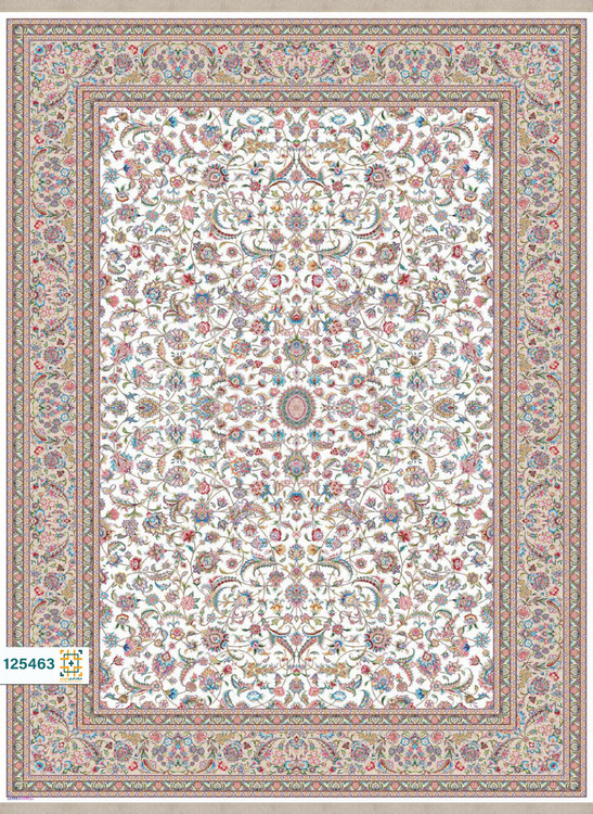 فرش ابریشم دستباف گونه دربار کد 125473