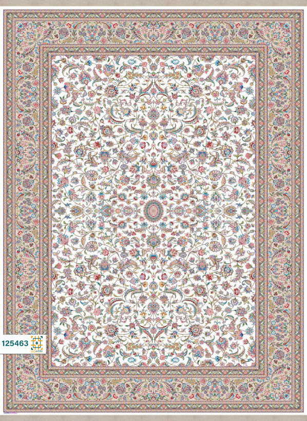 فرش ابریشم دستباف گونه دربار کد 125473