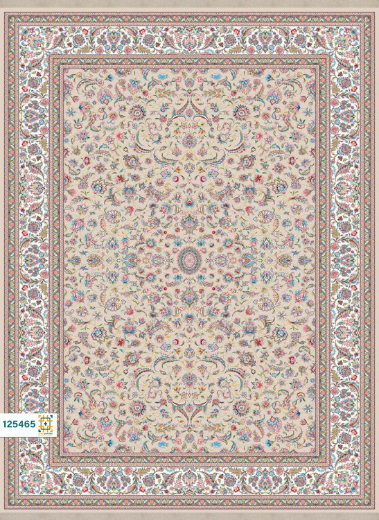 فرش ابریشم دستباف گونه دربار کد 125473