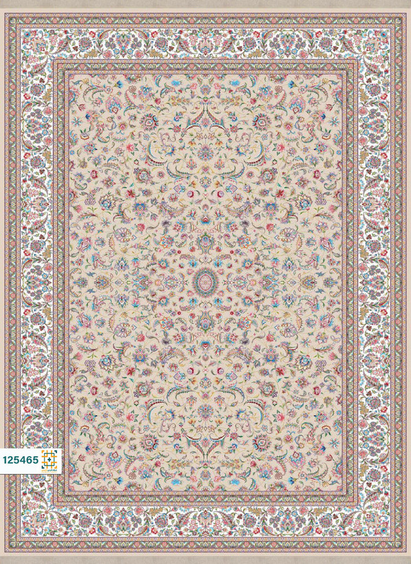فرش ابریشم دستباف گونه دربار کد 125473