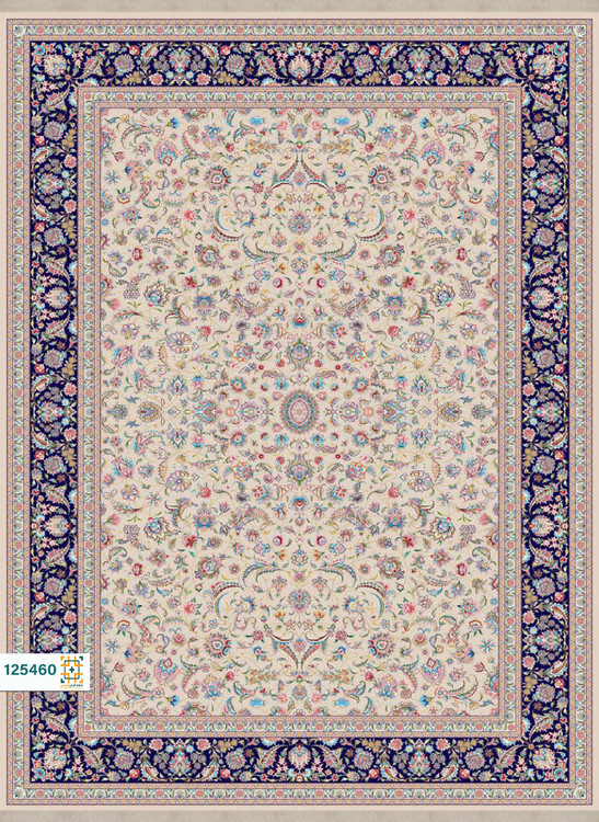 فرش ابریشم دستباف گونه دربار کد 125460