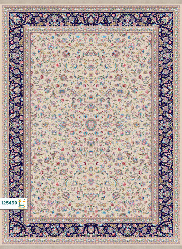 فرش ابریشم دستباف گونه دربار کد 125460