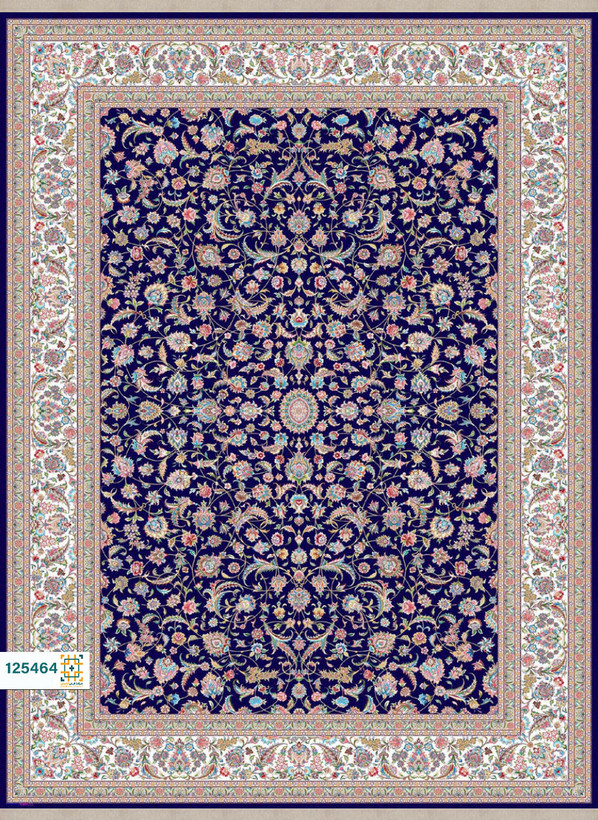 فرش ابریشم دستباف گونه دربار کد 125460