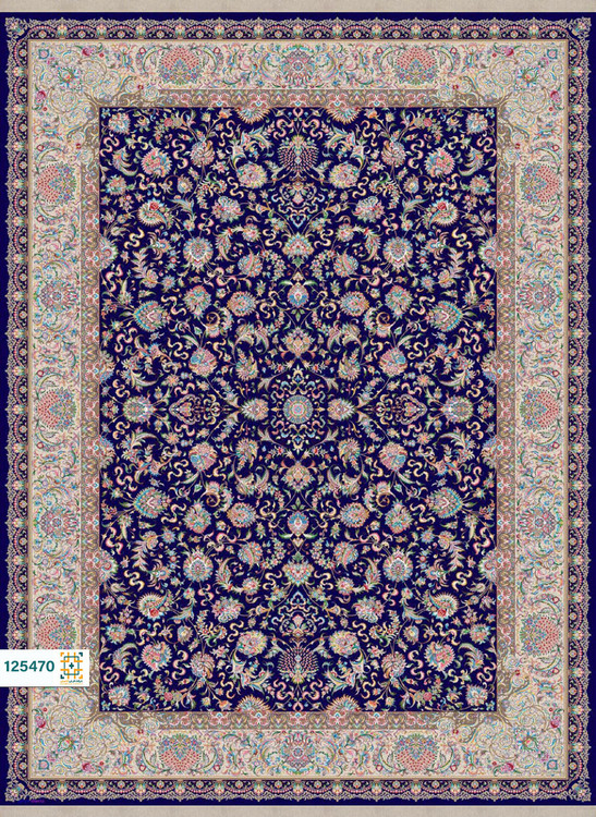 فرش ابریشم دستباف گونه دربار کد 125460