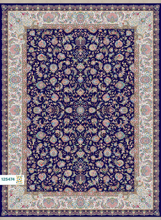 فرش ابریشم دستباف گونه دربار کد 125460