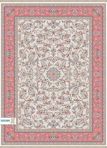 فرش ابریشم دستباف گونه دربار کد 125399