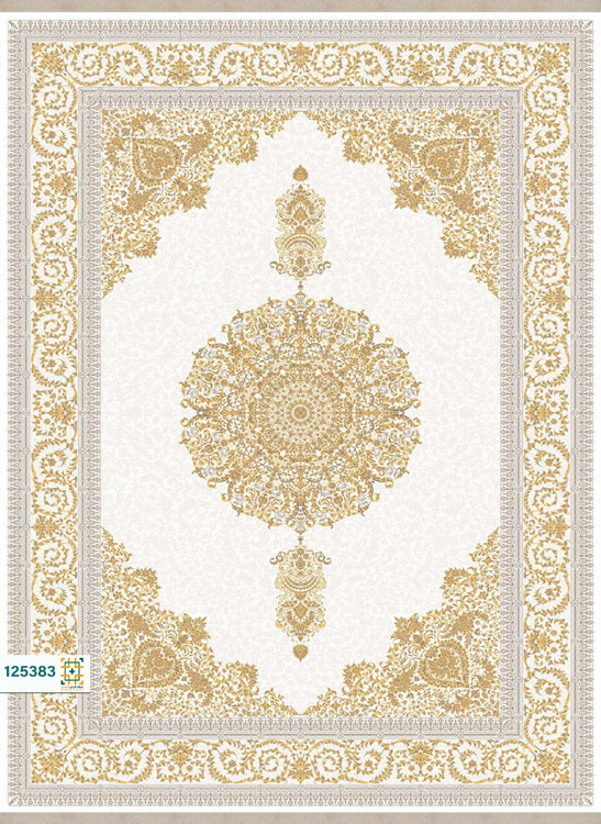 فرش ابریشم دستباف گونه دربار کد 125385