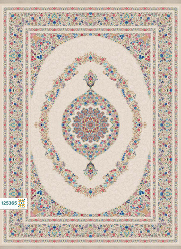 فرش ابریشم دستباف گونه دربار کد 125365