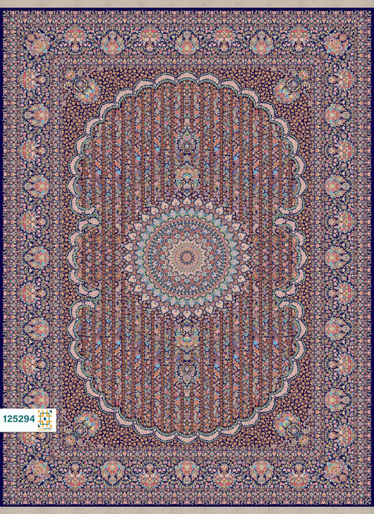 فرش ابریشم دستباف گونه دربار کد 125293