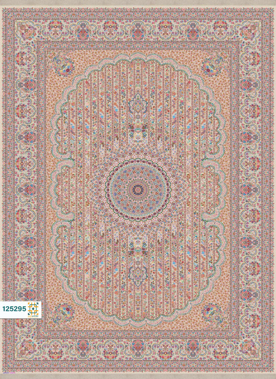 فرش ابریشم دستباف گونه دربار کد 125293
