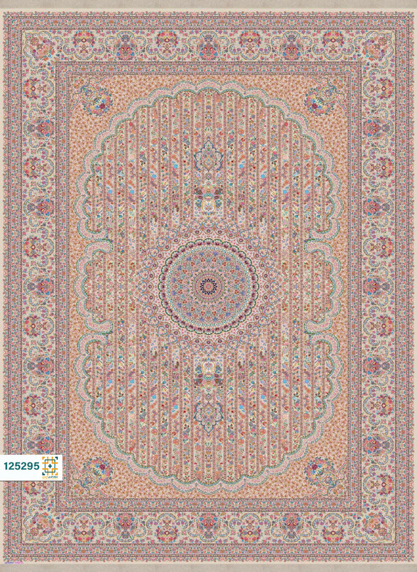 فرش ابریشم دستباف گونه دربار کد 125293