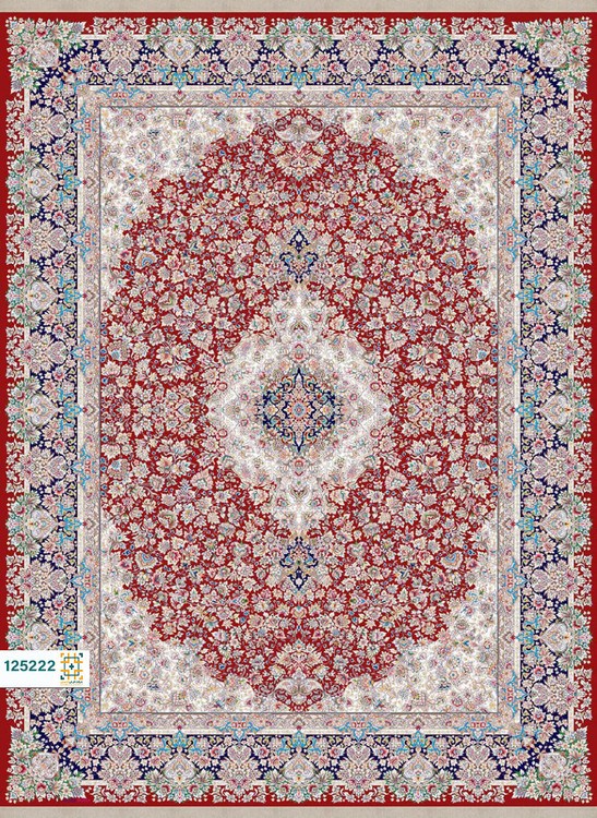 فرش ابریشم دستباف گونه دربار کد 125222