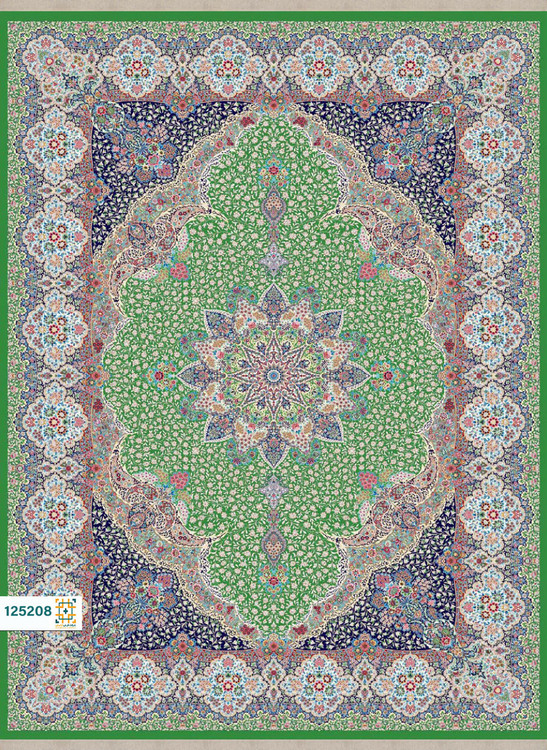 فرش ابریشم دستباف گونه دربار کد 125208