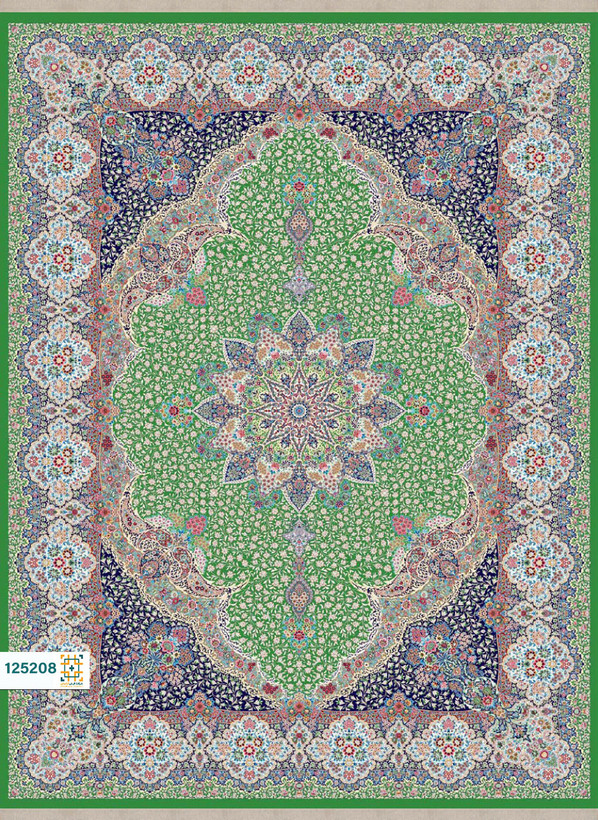 فرش ابریشم دستباف گونه دربار کد 125208